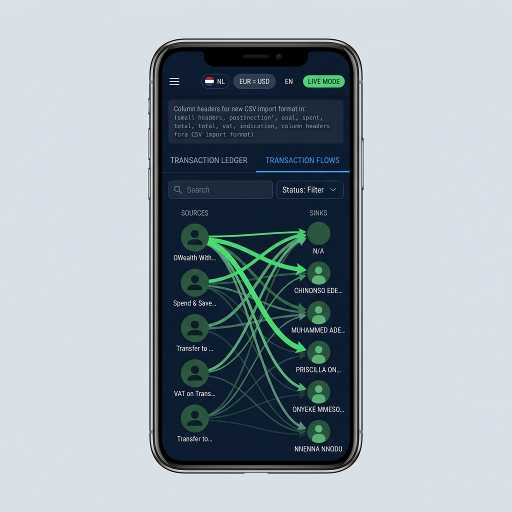 POTRACKFIN responsive mobile dashboard